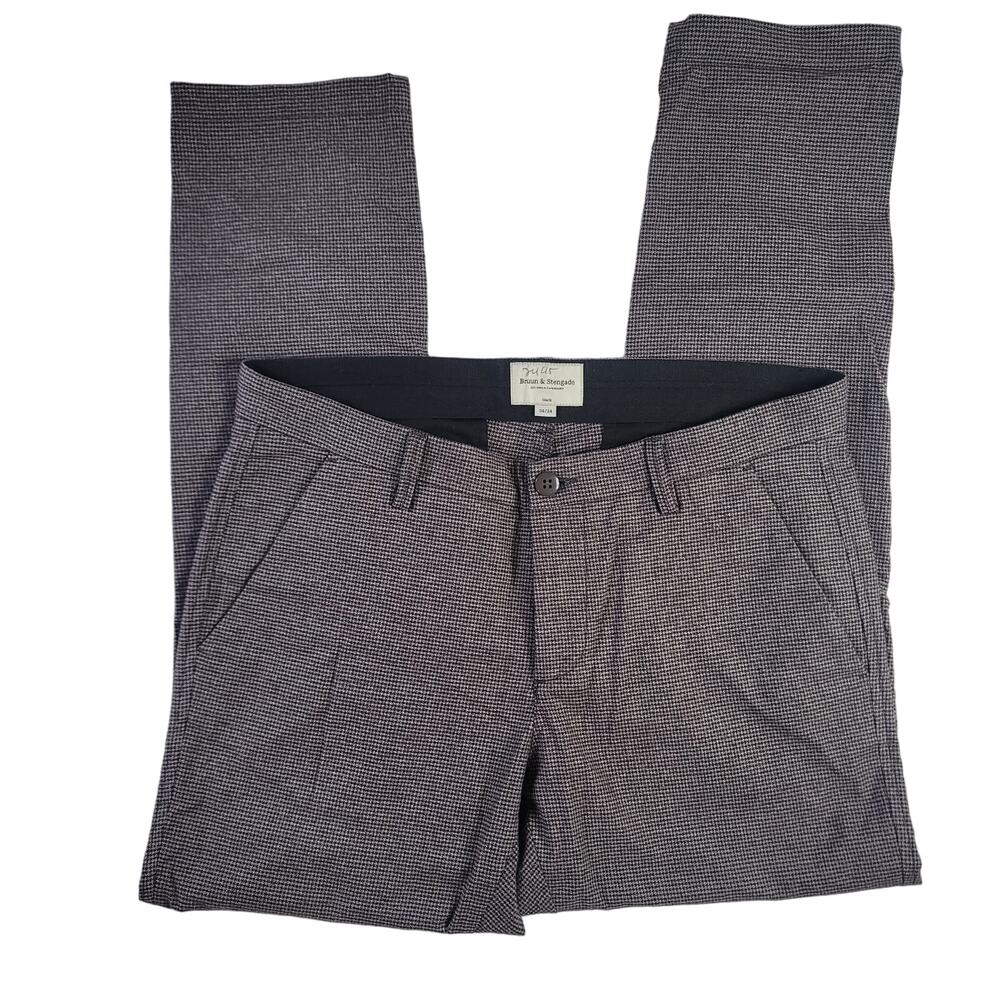 Bruun & Stengade Slim Fit Tweed Look Men's Size 34/34